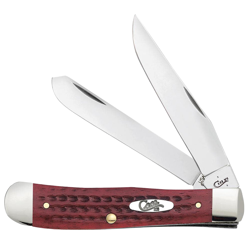 Pocket worn red corn cob handle knife with clip and spey blades, ideal for woodworking and cutting tools under $100 collections
