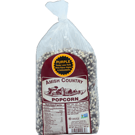 2 lb bag of purple popcorn kernels for popping, part of Food & Beverage and Chips & Snacks collections