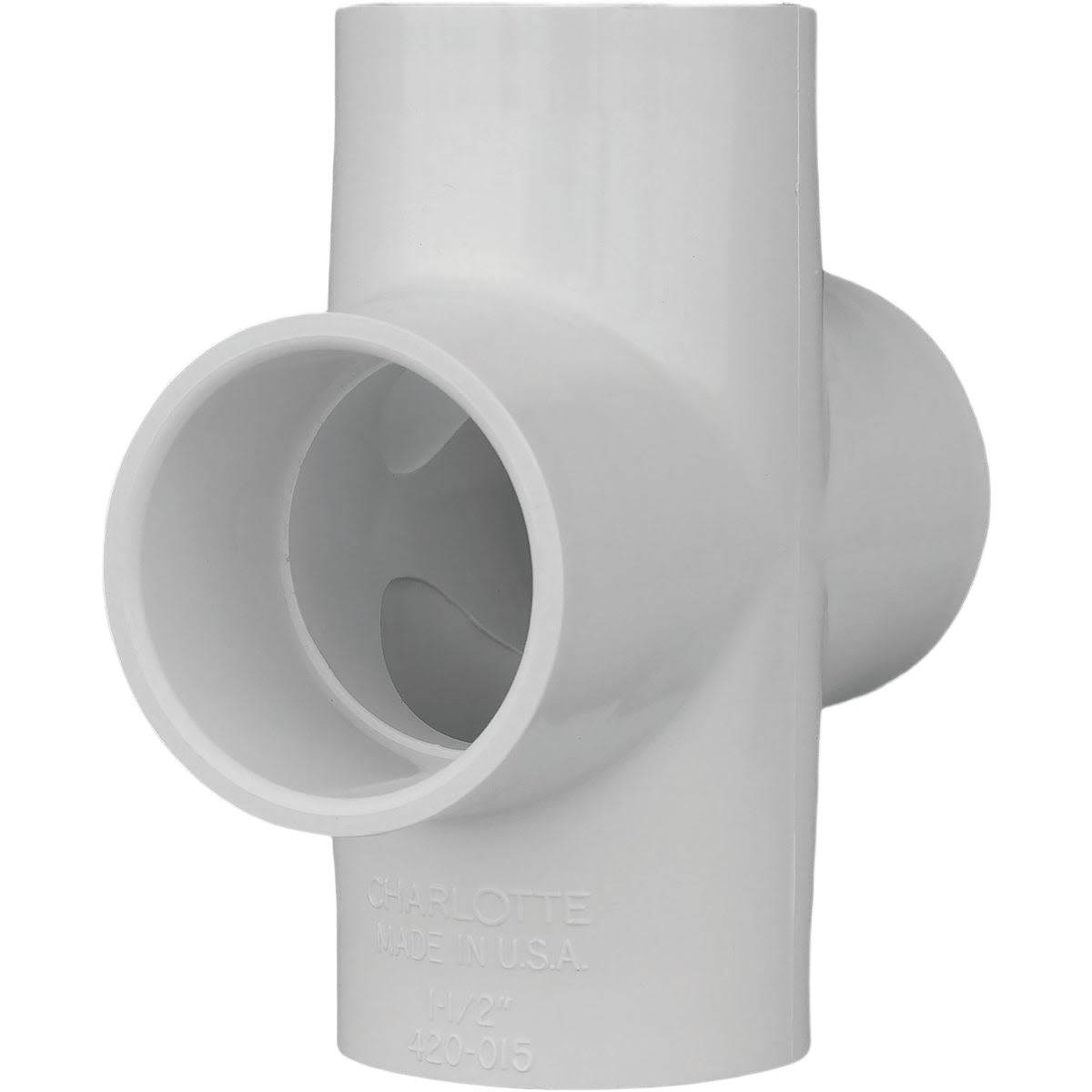White Schedule 40 slip PVC cross fitting for 1-1/2 inch pipes in plumbing and pipes & fittings under $50 collections