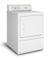 White electric dryer with rear control panel and front-loading door from Dryers and Electric Dryers collection
