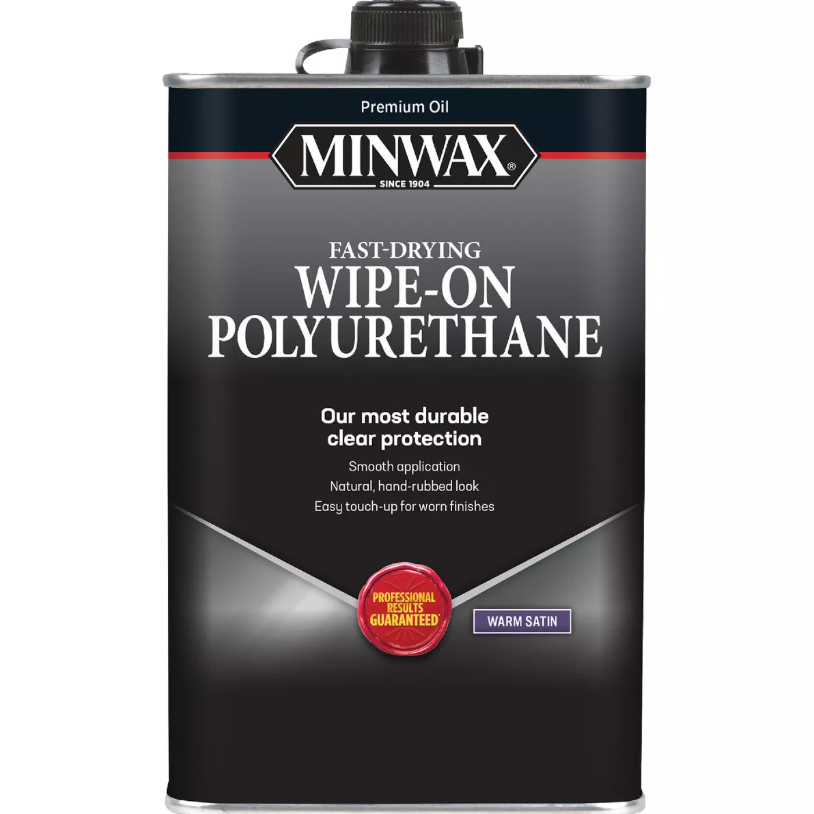 Minwax Warp Warm Satin Wipe-On Interior Polyurethane, 1 Quart