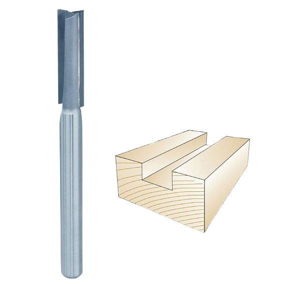 Carbide-tipped straight router bit for woodworking grooves and dados in power tool accessories under $50 collection