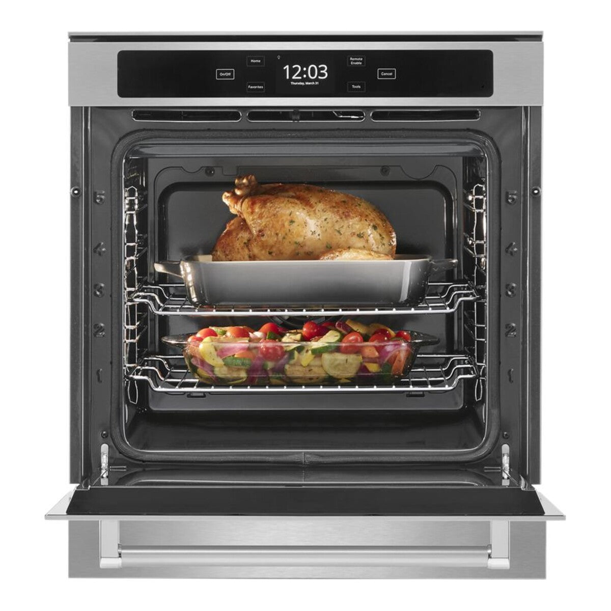 24" Smart Single Wall Oven with True Convection