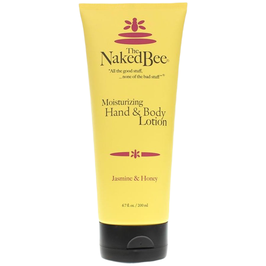 Yellow tube of moisturizing hand and body lotion with jasmine and honey scent in health and beauty collection