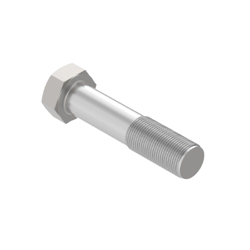 Silver metal cap screw with hexagonal head and threaded shaft for John Deere parts and home improvement tools collections