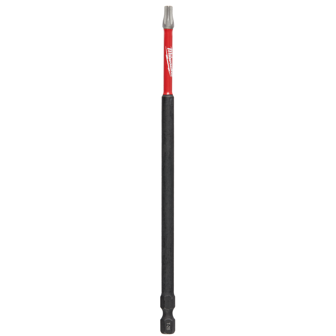 Red and black 6-inch T25 TORX bit for power tools in Milwaukee tool accessories under $50 collection