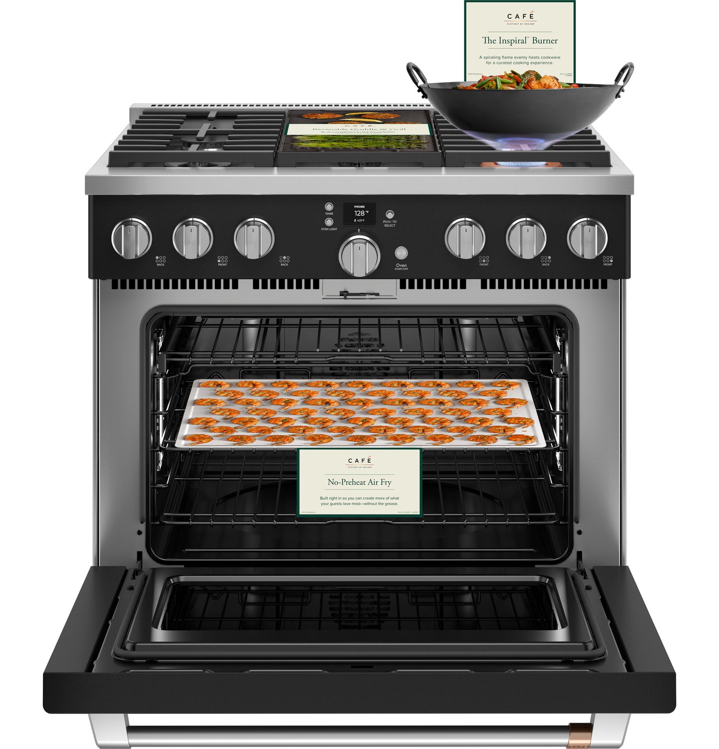 CAFÉ™ 36" Smart Dual-Fuel Commercial-Style Range with 6 Burners (Natural Gas)