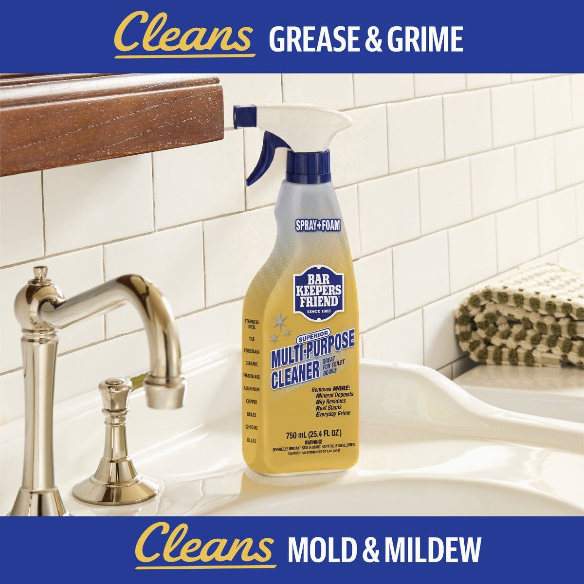 Bar Keepers Friend 25.4 Oz. Spray and Foam Multi-Purpose Cleaner