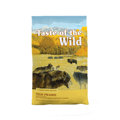 Bag of Taste of The Wild High Prairie grain-free dog food with bison and venison flavor in pet food collections