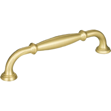 Brushed gold cabinet pull handle with 128mm center-to-center mount in hardware and furniture accessories collections under $50