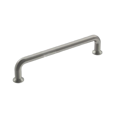 Satin nickel cabinet pull with curved design and pedestal feet for hardware and furniture accessories under $50 collections
