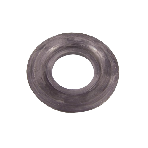 Black rubber universal gasket for tub drain cartridge repair in plumbing and home improvement projects
