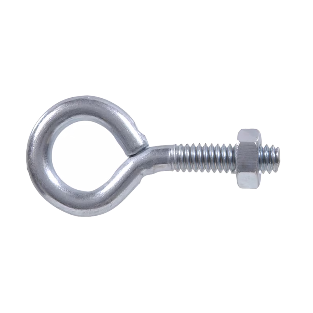Hardware Essentials 1954775 Eye Bolt with Hex Nut Zinc, 5-Pack
