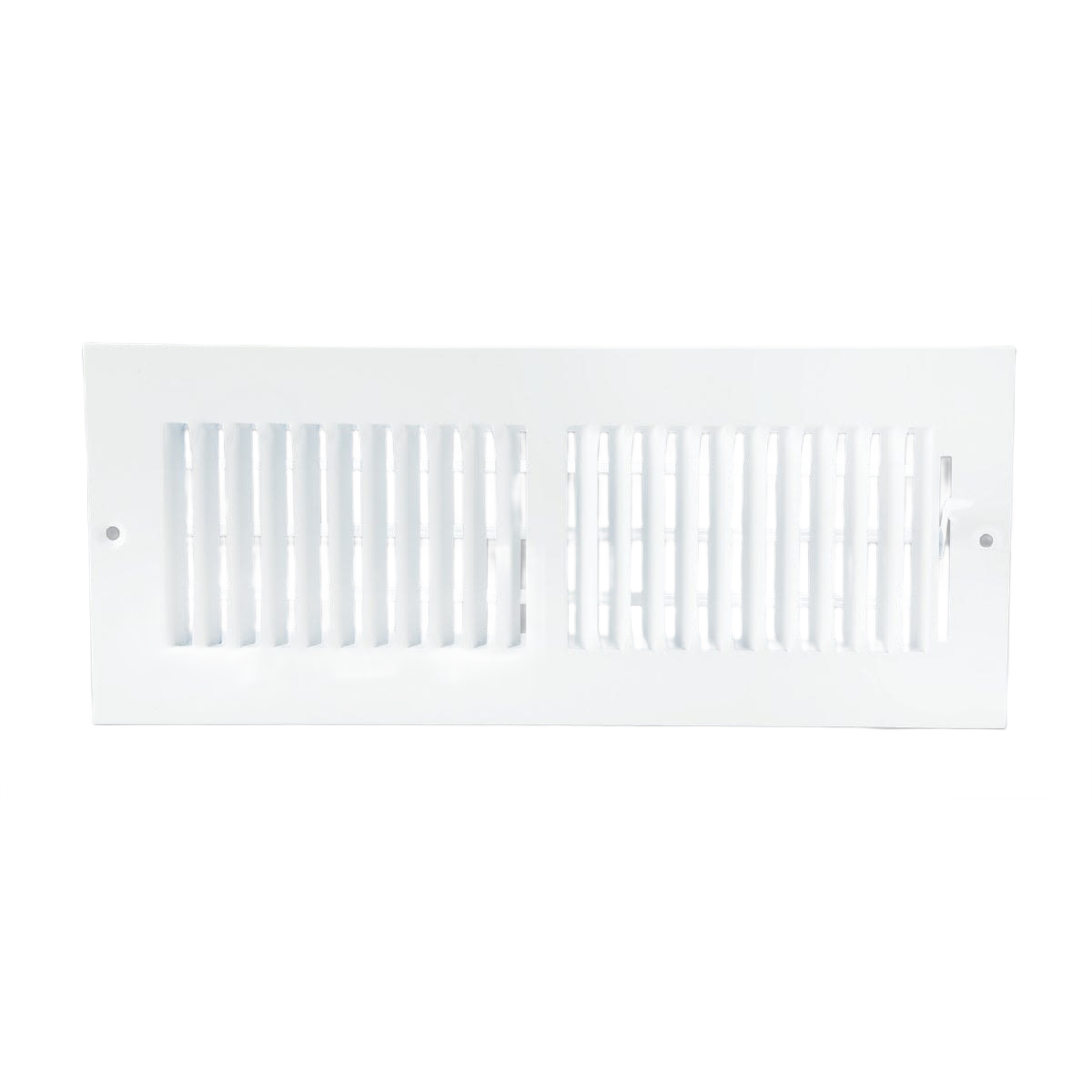 White steel wall register with adjustable slats for airflow control in home improvement projects