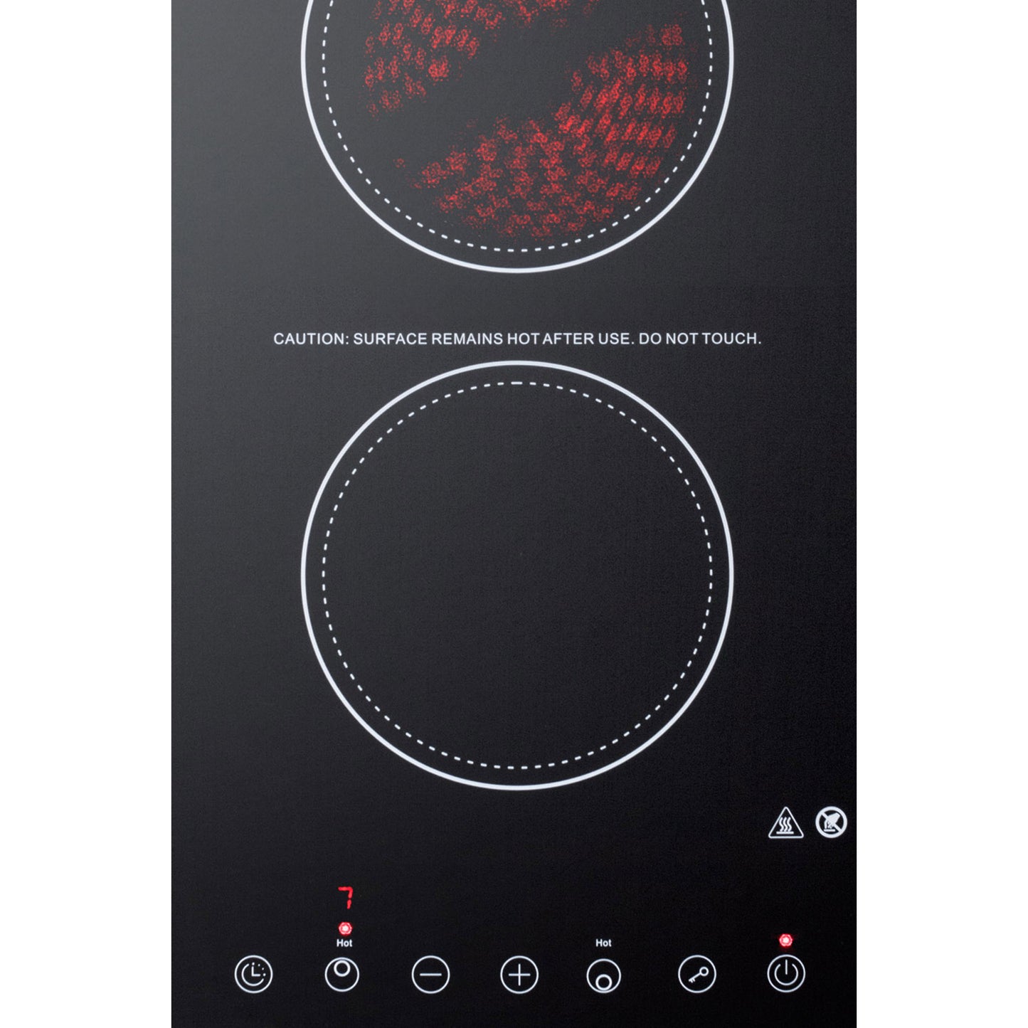 12" Wide 115V 2-Burner Radiant Cooktop