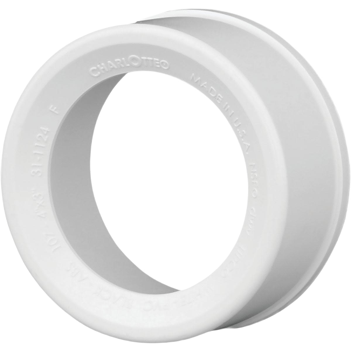 White PVC pipe bushing fitting for plumbing applications in pipes and fittings and under $50 collections