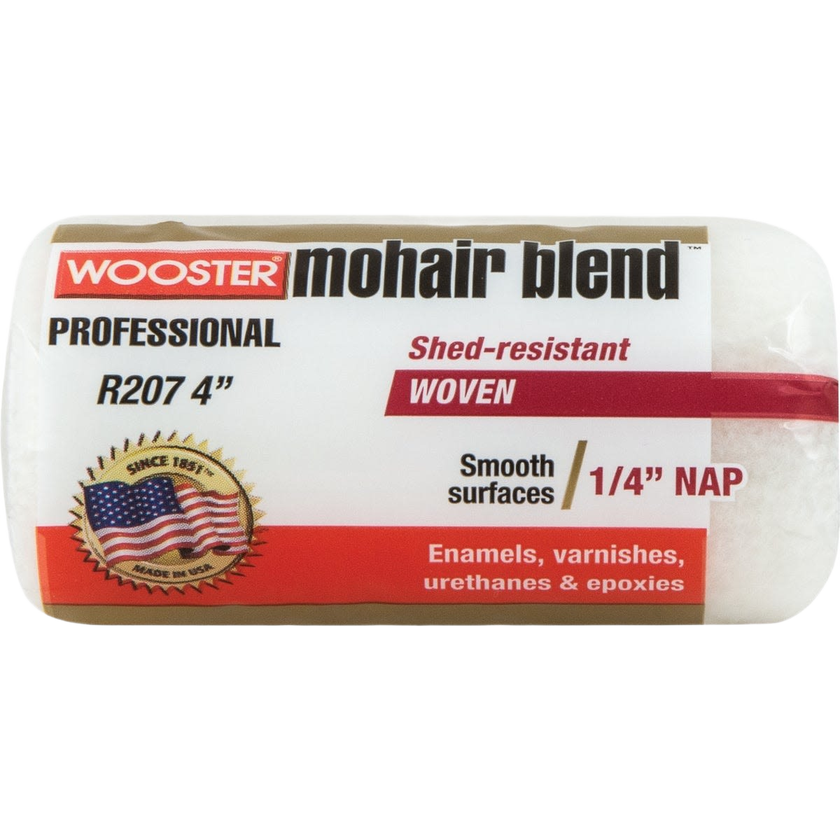 Shed-resistant woven mohair blend roller cover designed for smooth surfaces in paint and supplies under $50 collections