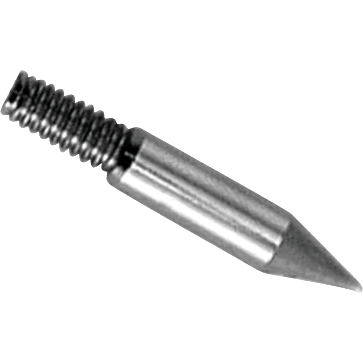 Pointed metal replacement soldering iron tip with threaded base for plumbing tools and home improvement projects under $50