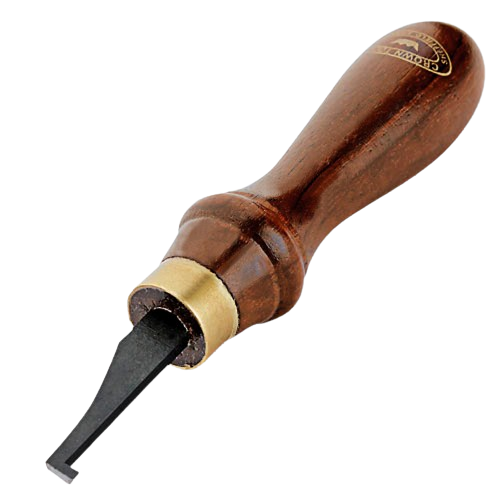 Wooden-handled thread chaser recess tool with brass collar for woodworking and home improvement use under $50 collections