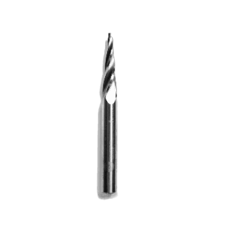 Steel tapered ball nose router bit designed for precision tapered cuts in woodworking tool accessories collections