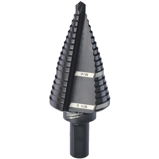 Milwaukee #4 Step Drill Bit, 3/16" - 7/8" by 1/16"