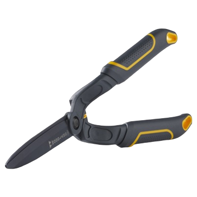 Lightweight garden shears with high-carbon steel blades and ergonomic black and yellow handles for pruning and outdoor use