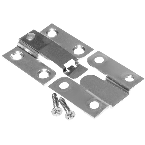 Silver metal flush mount latch with locking mechanism and screws for home improvement use