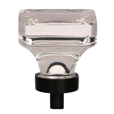Clear acrylic cabinet knob with black bronze base for stylish hardware and furniture accessory upgrades