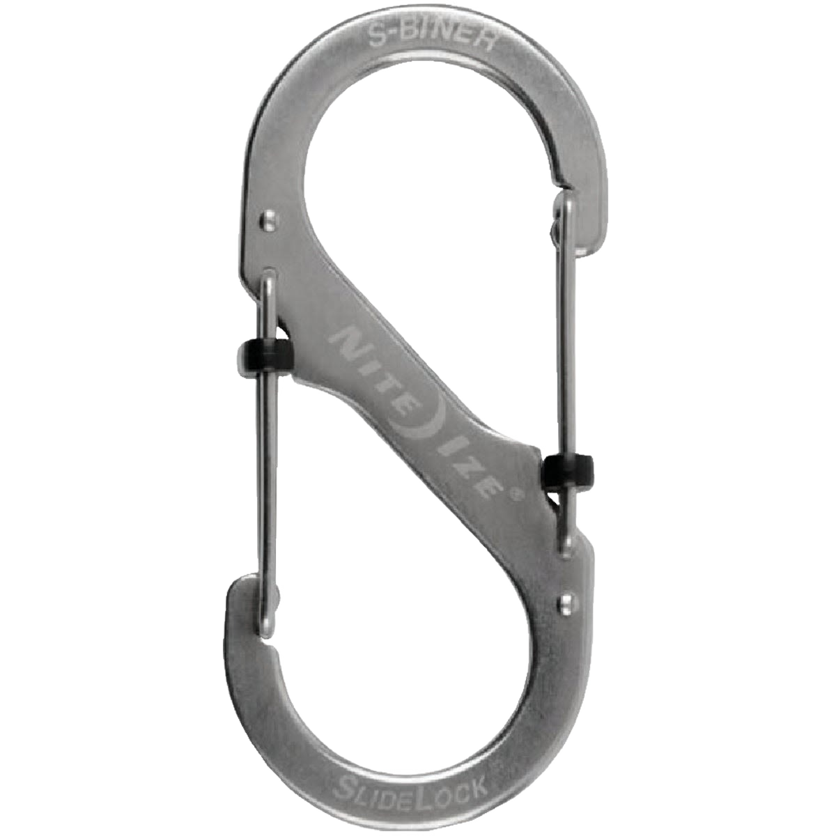 Durable metal S-clip with dual gates and SlideLock feature for secure connections in storage and hardware use