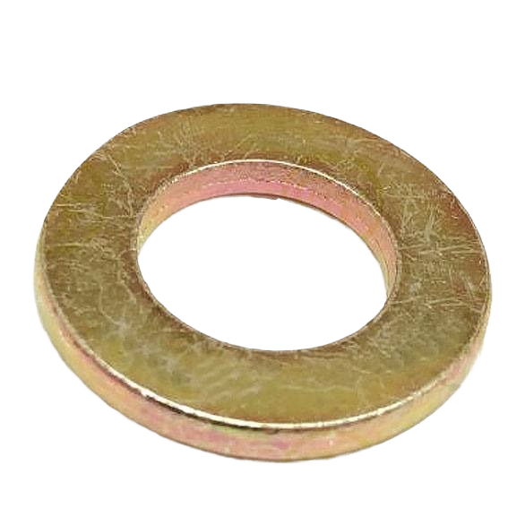Metal flat washer with smooth surface and circular inner hole for home improvement and tool applications