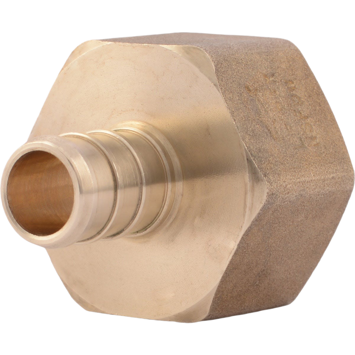 Brass plumbing adapter with 1/2-inch barb and 3/4-inch female threaded fitting for Pipes & Fittings collections