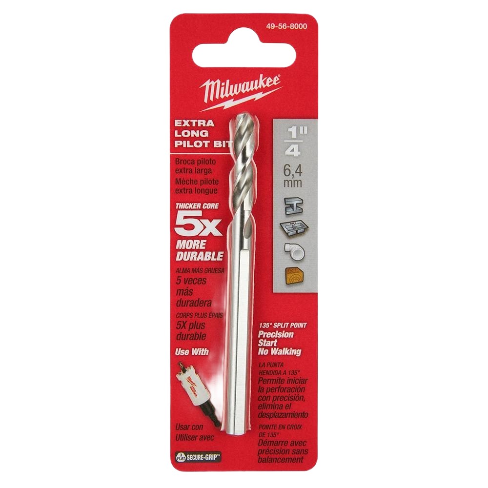 High durability extra-long pilot bit with thick core for woodworking and home improvement tools under $50 collections