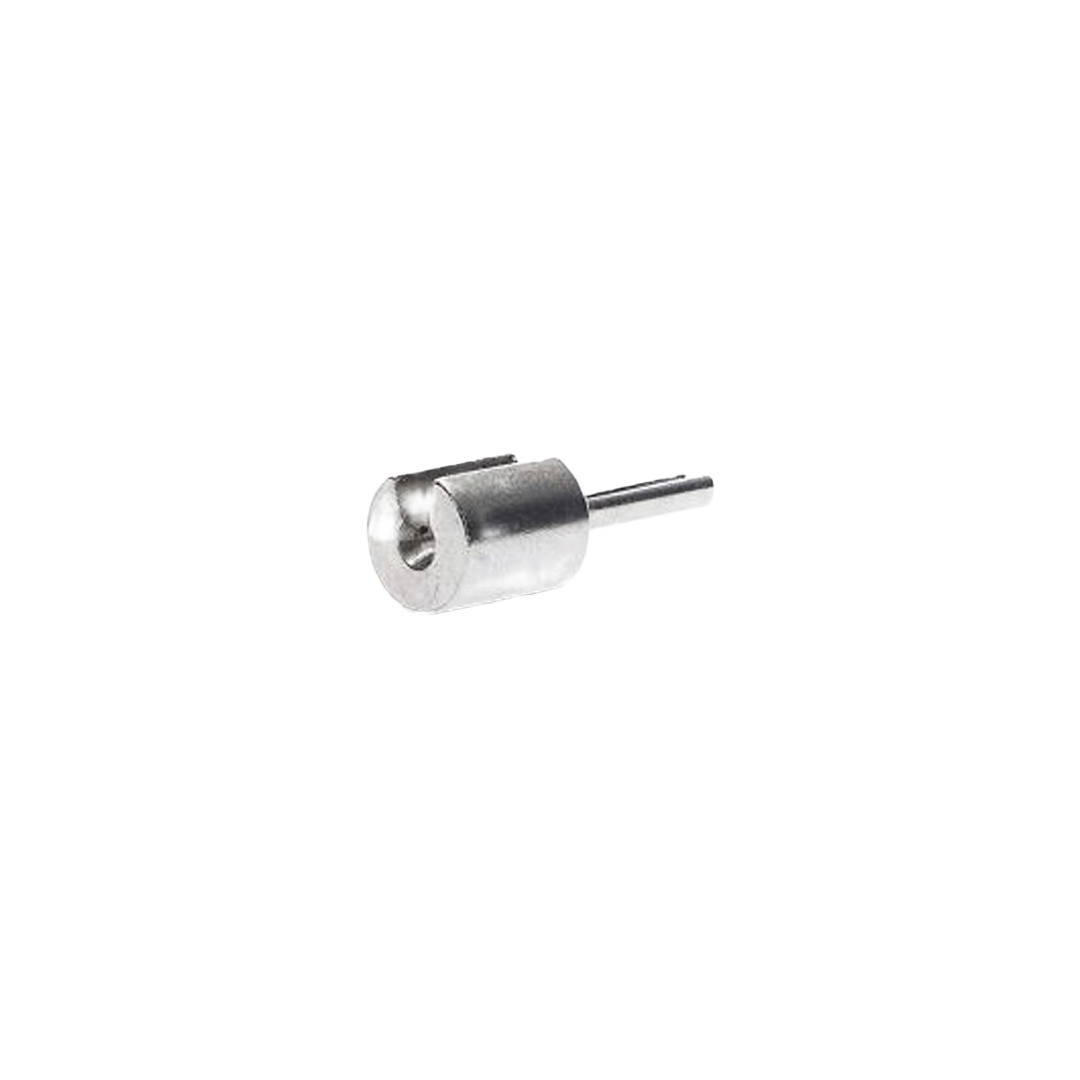 Compact metal cable release tool with cylindrical head and slim shaft for precision mechanical adjustments in home improvement tasks