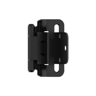 Matte black partial wrap cabinet hinge for cabinet and furniture hardware in home improvement tools under $50