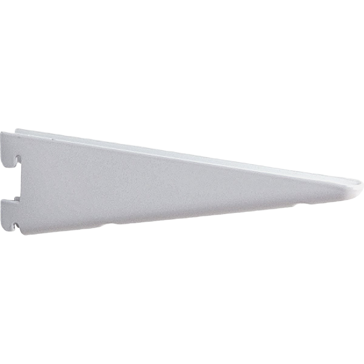 White steel heavy-duty shelf bracket for durable shelving support in storage and organization collections under $50
