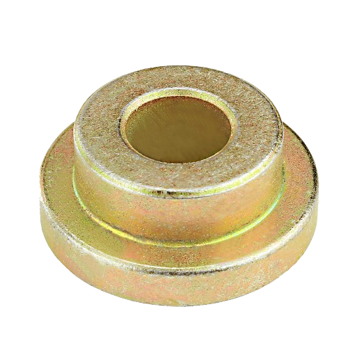 Gold-toned metal washer with shoulder bushing design, part of John Deere parts & lubricants under $50 collection