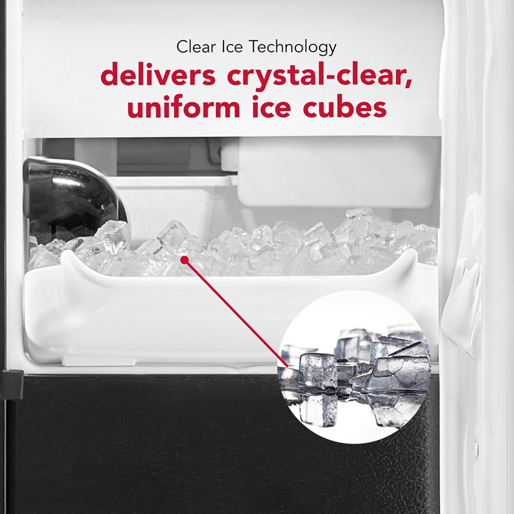15-Inch 25 lb. Panel-Ready Automatic Ice Maker with Clear Ice Technology PrintShield® Stainless Steel