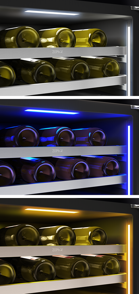 Presrv Pro Wine cooler, 24in, UC, SS+G, 2Z