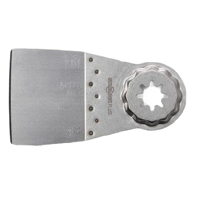 Long rigid metal scraper blade with star-shaped attachment for power tool accessories in home improvement tools collection