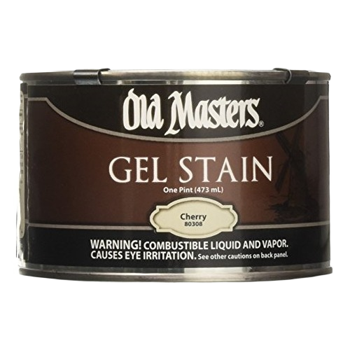 1 pint can of cherry-colored oil base gel stain for interior wood finishing in stains and sealers collection