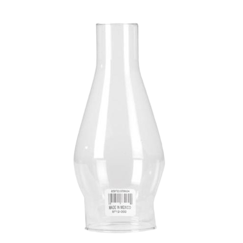 Handblown clear glass chimney for oil lamp, suitable for home decor and lighting under $50 category