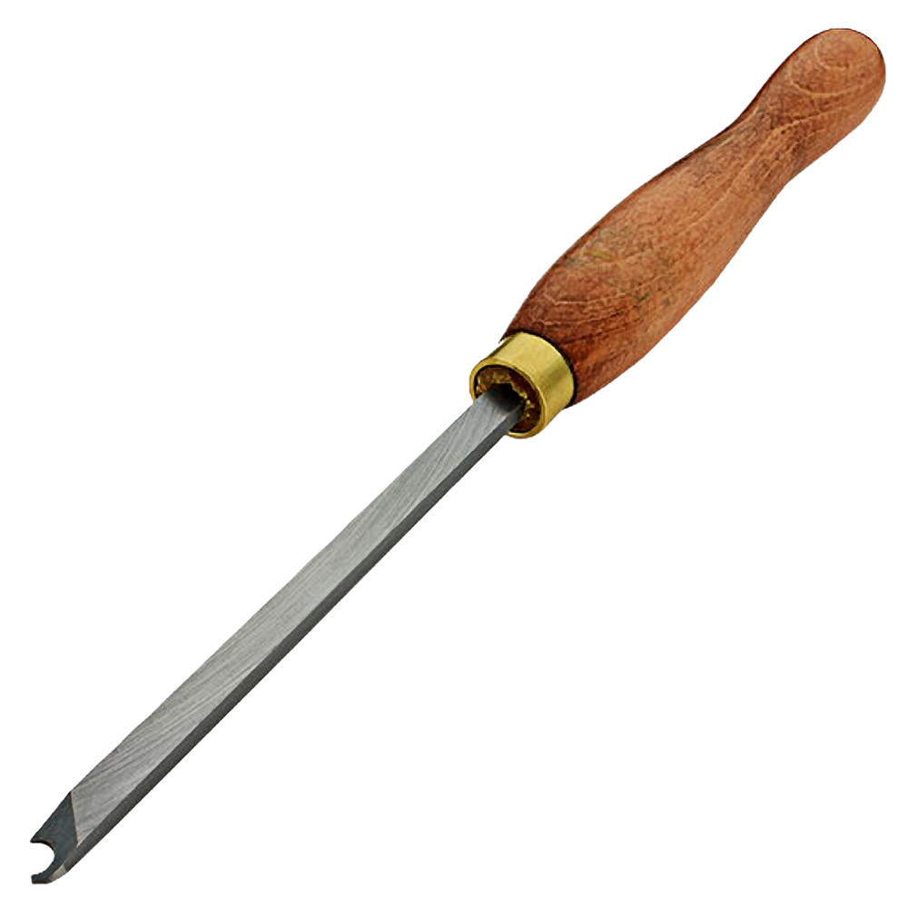 Hand tool with wooden handle and metal shaft designed for installing or removing captive rings in tools and home improvement tasks