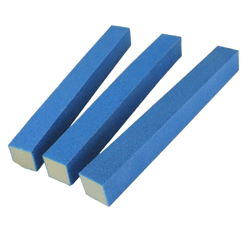 Set of three extra large blue fine sanding sticks for precise smoothing in sandpaper and home improvement tools collections