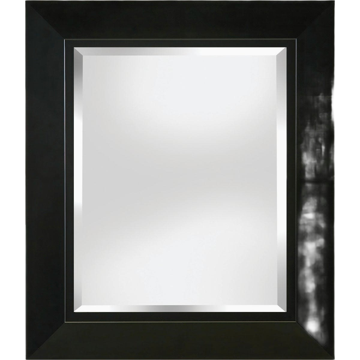 Rectangular wall mirror with sleek black frame, designed to enhance home improvement and interior decor spaces