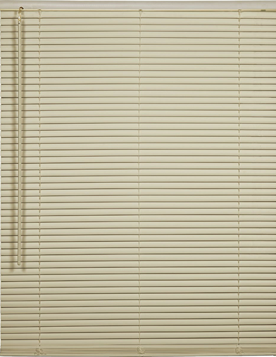 Ivory cordless vinyl mini blind with smooth slats for easy light control in home improvement projects
