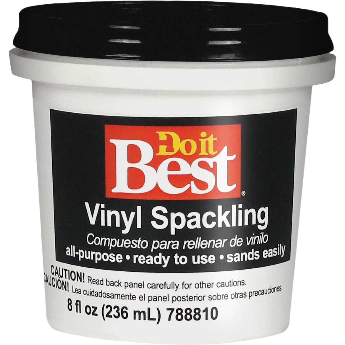 White plastic container of vinyl spackling paste for all-purpose patches in sand paper and repair supplies under $50 collection