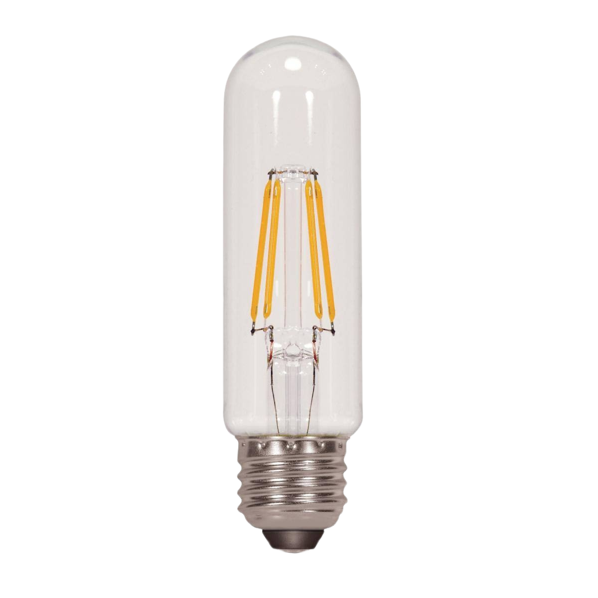 Clear glass LED light bulb with filament design, energy-efficient for lighting and home improvement projects under $50