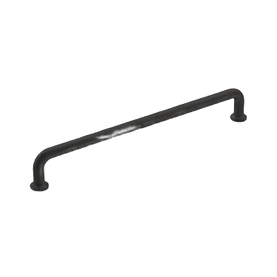 Matte black Amerock cabinet pull with 6-5/16 inch center-to-center spacing for hardware and furniture accessories.