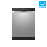 Front control stainless steel hybrid dishwasher with digital panel, part of kitchen appliances and home improvement collections