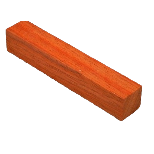 Rectangular wood blank with vibrant reddish-orange hues for woodworking tools and home improvement projects under $50 collections